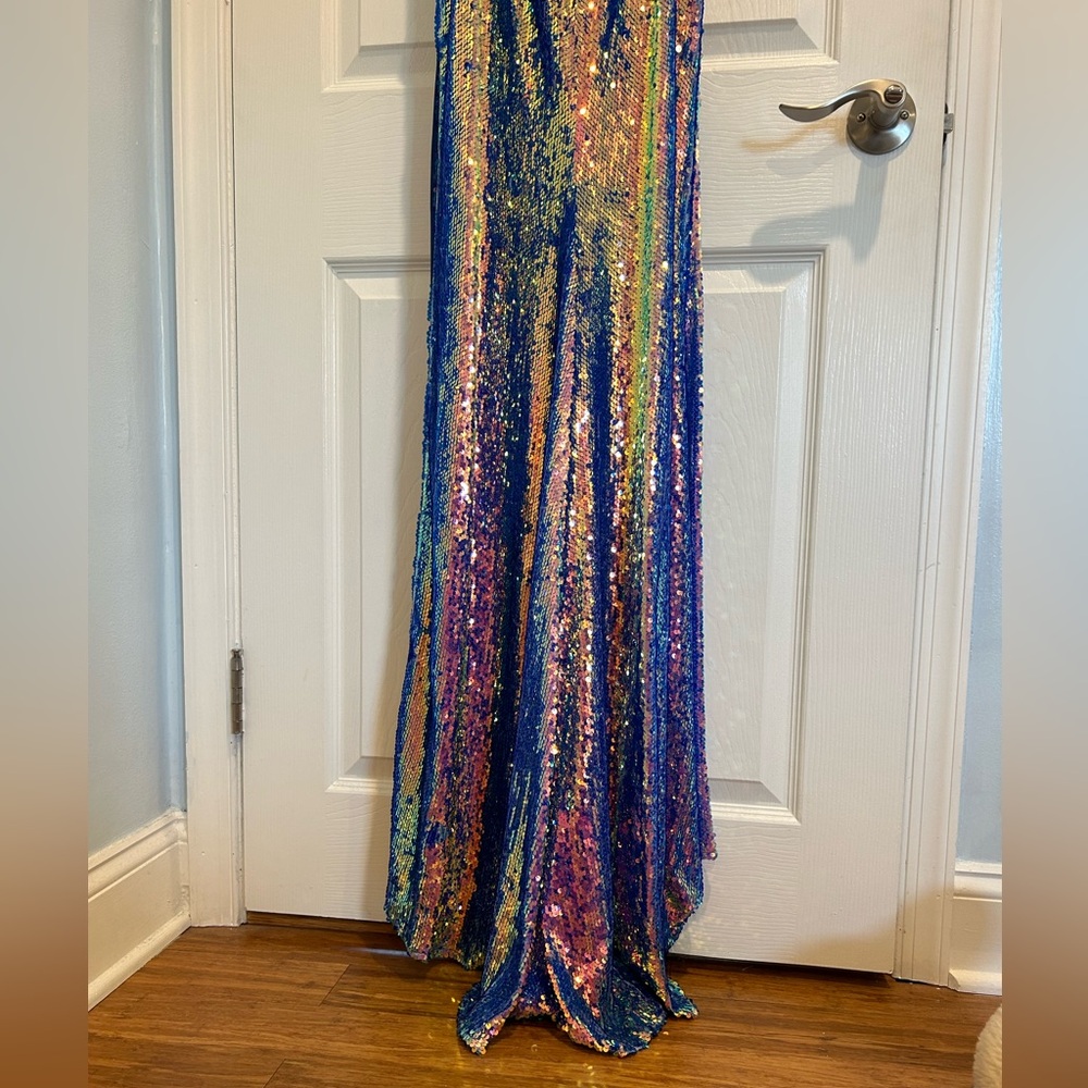 Sequin Prom Dress Oil size 4 NWOT - Picture 6 of 7